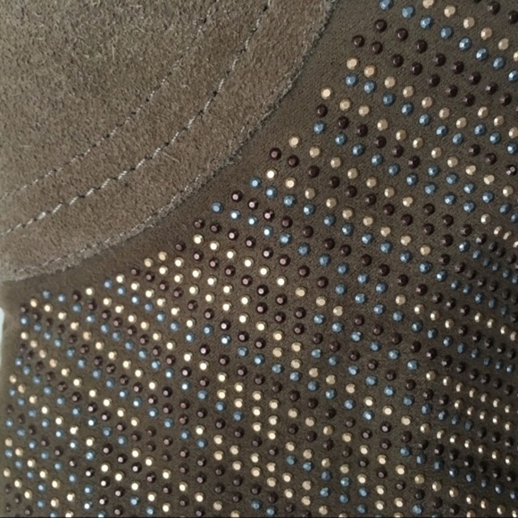 Carlos by Carlos Santana Alton Studded Taupe Suede Boots Size 8 - Picture 10 of 10